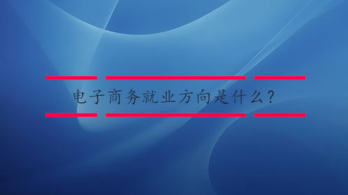 电子商务专业出路之一